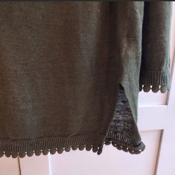 J.Crew Linen 3/4 Sleeve Pom Pom Trim Sweater Bundle - Picture 4 of 15